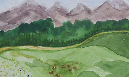 Zeichnung Landschaft © Frank Wollmann