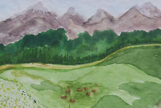 Zeichnung Landschaft © Frank Wollmann