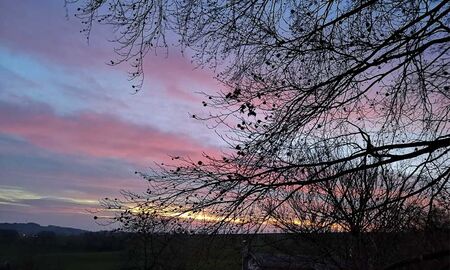 spektakulärer farbenreicher Abendhimmel © Frank Wollmann