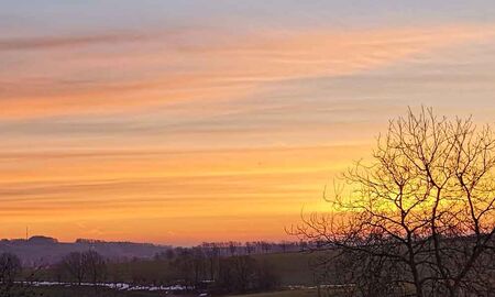 Morgenrot Landschaft © Frank Wollmann